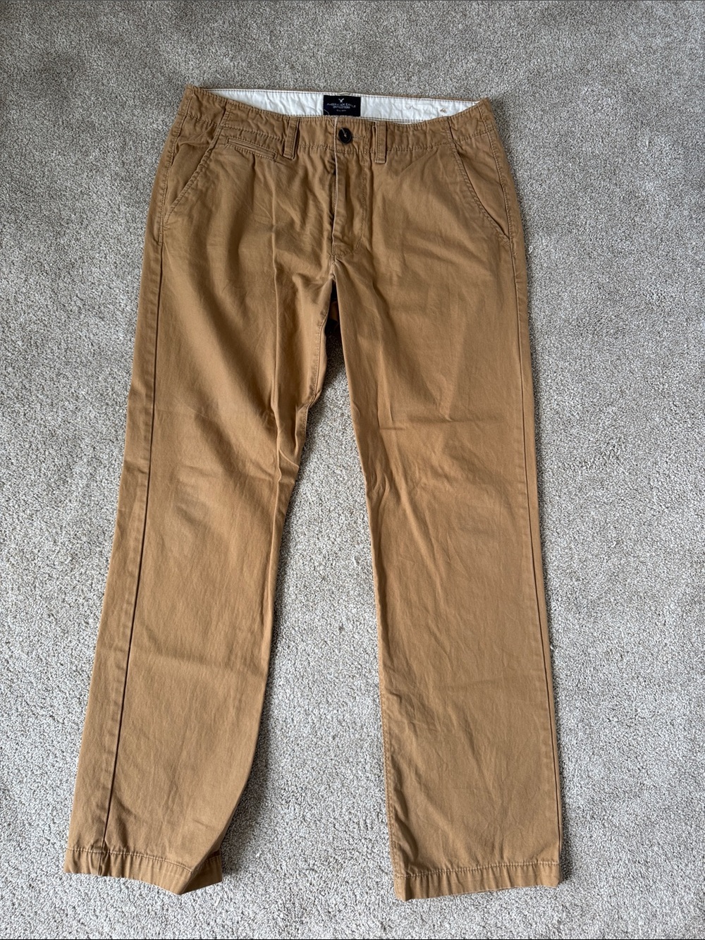 American Eagle Outfitters Caramel Tan Straight Chino Pants